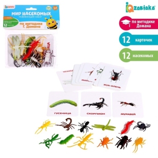 IQ-ZABIAKA Развивающий набор с карточками по методике Домана "Мир насекомых"    фото 79544
