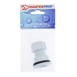 Штуцер MasterProf ИС.130838, 3/4", для емкостей, с прокладкой, пластиковый    фото 110230
