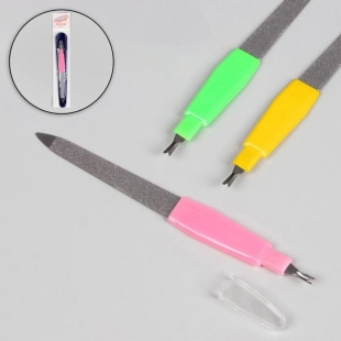 Пилка-триммер металл пластик ручка МИКС 14(±0,5)см пакет QF                    фото 98016