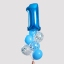 Фонтан из шаров "1 годик", малыш, латекс, фольга, с конфетти,  8 шт.   t('фото') 97122