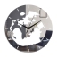 Часы-наклейка, серия: DIY, "Земля", d-29 см, 1 ААА, серебро    t('фото') 105966