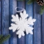 Украшение ёлочное "Снежинка - снежный пух" 13 см, белый           t('фото') 110519
