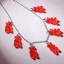 Колье "Мармеладные мишки" на тонкой цепочке, цвет ярко-красный в серебре, 35см  t('фото') 93362