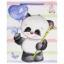 Пакет подарочный 26,5x12,7x33см ЗОЛОТАЯ СКАЗКА "Lovely Panda", глиттер, белый с голубым, 608241 t('фото') 99347
