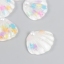 Декор для творчества пластик "Ракушка со звёздочками" белый 2,9х2,5 см    t('фото') 111221
