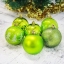 Набор шаров пластик d-8 см, 6 шт "Ёлочки" зелёный  t('фото') 84940
