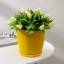 Горшок для цветов с поддоном 1,2 л "Ротанг", цвет желтый  t('фото') 84296