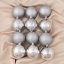 Набор шаров пластик d-6 см, 12 шт "Глория" серебро   4962731 t('фото') 110189