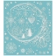 Новогоднее оконное украшение "Месяц", ПВХ пленка, декорировано глиттером, с раскраской на картонной 