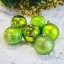 Набор шаров пластик d-8 см, 6 шт "Высокие ёлочки" зелёный  t('фото') 85938