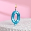 Свеча в торт "Грань", цифра "0", голубой металлик, 6,5 см  t('фото') 113499