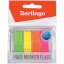 Флажки-закладки Berlingo 45*12 мм, 20л*4 неоновых цвета, в диспенсере, европодвес t('фото') 100339