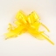 Бант-бабочка №7 органза с полосой пластик, жёлтый 1020434   
