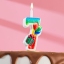Свеча для торта цифра "Подарок"  7  t('фото') 91552
