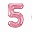 Шар фольгированный 40" цифра "5", цвет фламинго Slim (гелий) 755396 4824516 t('фото') 82426