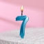 Свеча в торт "Грань", цифра "7", голубой металлик, 7.8 см  t('фото') 108944