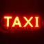 Светодиодный знак такси, 12 В, 45 LED, 13×6 см, провод 150 см, красный  t('фото') 91683