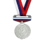 медаль призовая с колодкой триколор 154 диам 4 см. 2 место. Цвет сер                 t('фото') 85712