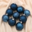 Набор шаров пластик d-6 см, 9 шт "Новогодние ветви" синий 4316796             t('фото') 84095