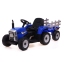 Электромобиль "Трактор", с прицепом, EVA колеса, кожаное сидение, цвет синий    t('фото') 75369
