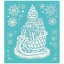 Новогоднее оконное украшение "Сани с подарками", ПВХ пленка, декорировано глиттером, с раскраской на