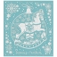 Новогоднее оконное украшение "Лошадка", ПВХ пленка, декорировано глиттером, с раскраской на картонно t('фото') 88396