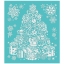 Новогоднее оконное украшение "Елочка с подарками", ПВХ пленка, декорировано глиттером, с раскраской  t('фото') 77653
