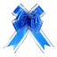 Бант-бабочка №7 органза с полосой пластик, синий     t('фото') 104899