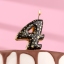 Свеча в торт "Саната", цифра "4", черная с золотыми звездами  t('фото') 92477