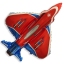 Шар фольгированный д/палочки 3 12" Истребитель Красный ФМ    t('фото') 106025