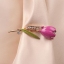 Брошь "Цветок" тюльпан, цветная в золоте    t('фото') 82570