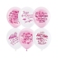 Набор шаров 12" "Пожелания", фламинго, пастель, 2 ст., 5 шт, цв. розовый, белый   