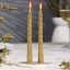 Набор свечей витых, 1,5х 15 см, 2 штуки, блестка, золото     t('фото') 112451