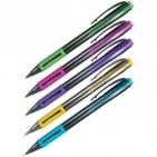 Ручка шариковая автоматическая Berlingo "SI-400 Color" синяя, 0,7мм, грип, корпус ассорти