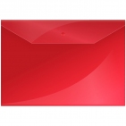 Папка-конверт на кнопке А4 OfficeSpace, 150мкм, красная