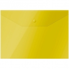 Папка-конверт на кнопке А4 OfficeSpace, 150мкм, желтая