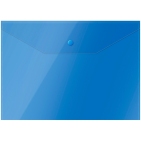 Папка-конверт на кнопке А4 OfficeSpace, 150мкм, синяя