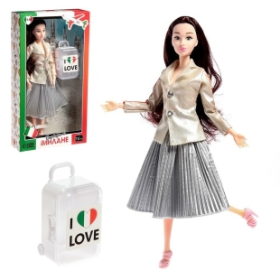 HAPPY VALLEY Кукла с чемоданом "Барбара в Милане", серия Вокруг света SL-05307       фото 86108