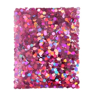 Наполнитель для шара "Конфетти шестиугольник", 3 мм, цвет розовый, 10 г   фото 89013
