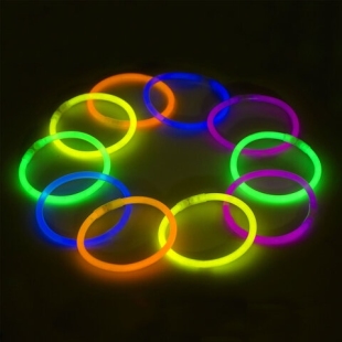Светящиеся (неоновые) браслеты ЮНЛАНДИЯ, набор 10 штук в тубе, ассорти фото 104054