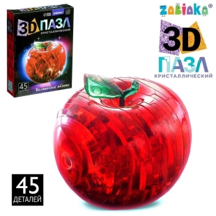 ZABIAKA пазлы 3D "Яблоко", 45 деталей, 2 цвета №SL-7002B          фото 108407