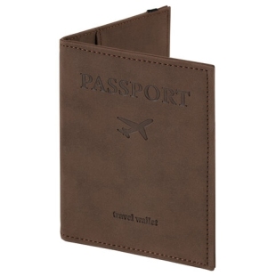 Обложка для паспорта с карманами и резинкой, мягкая экокожа, "PASSPORT", коричневая, BRAUBERG 238204 фото 113649