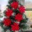 Украшение ёлочное "Резной цветок" (набор 6 шт) 8 см красный 3555435    t('фото') 113313