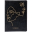 Обложка для паспорта OfficeSpace "Life line", кожзам гладкий, черный, тиснение фольгой t('фото') 104427