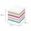 Блок для записей STAFF непроклеенный, куб 9*9*9 см, цветной, чередование с белым, 126367 t('фото') 93618